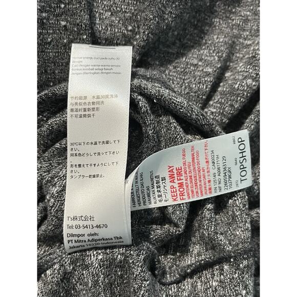 NWT Topshop Knot Front Mini Dress Gray L/S Size 8 - Picture 11 of 11